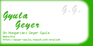 gyula geyer business card